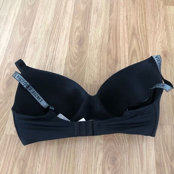 Victoria's Secret T-Shirt Lightly Lined Wireless Bra Solid Black Size 34DDD - Picture 7 of 10